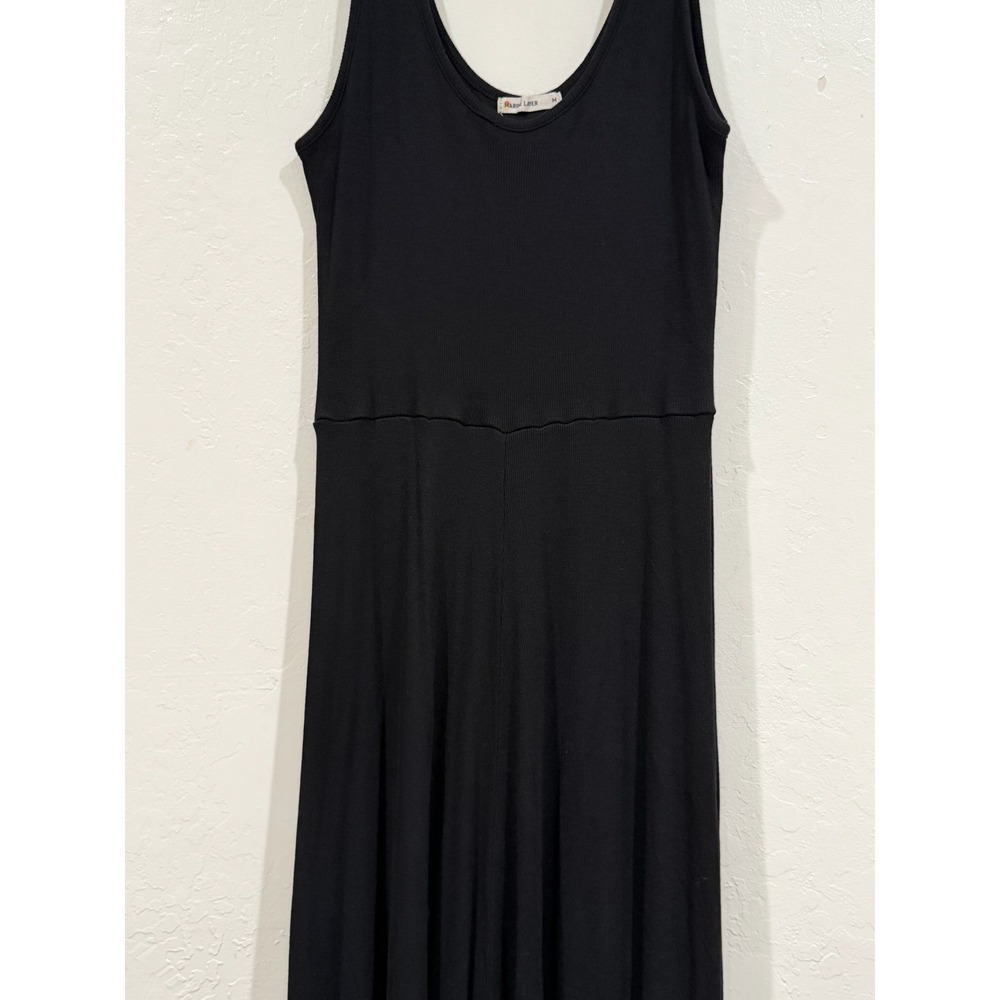 Marine Layer Black Ribbed Tencel Modal Maxi Dress Spring 2022 Style 14355 Mens M - Picture 8 of 9